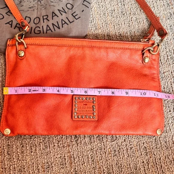 Campomaggi Bag New Free People Purse crossbody orange studded - Picture 6 of 11